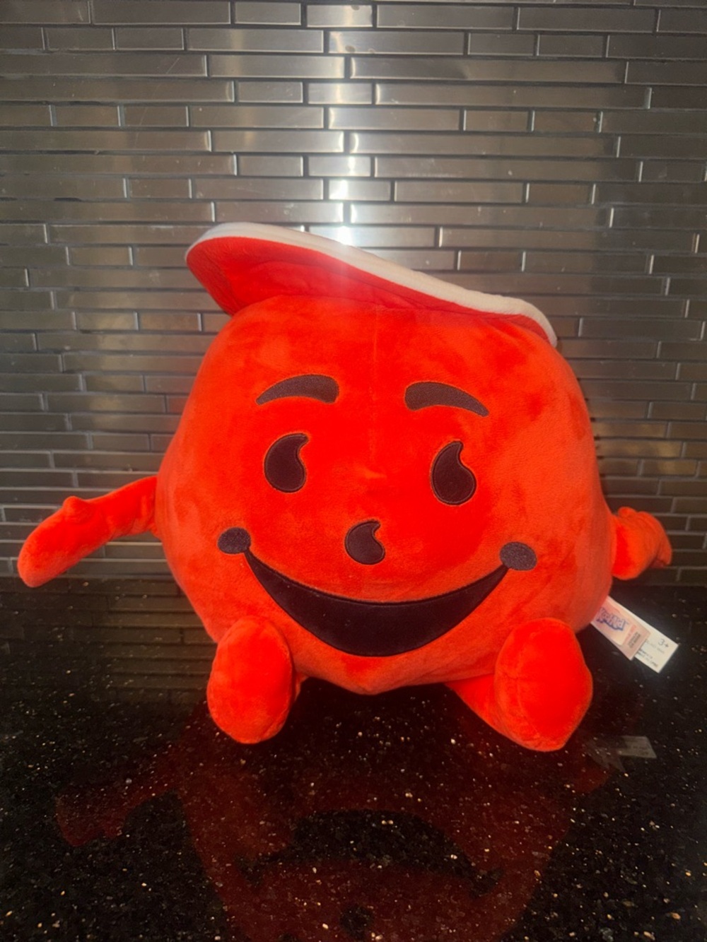 Red Kool-Aid Man Style Plush Toy - Soft Stuffed Animal